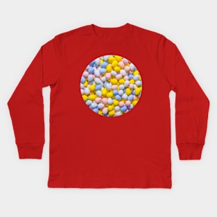 Colorful Candy Chocolate Eggs Photograph Circle Kids Long Sleeve T-Shirt